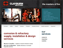 Tablet Screenshot of clayburnrefractories.com